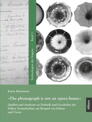 cover image of »The phonograph is not an opera house«